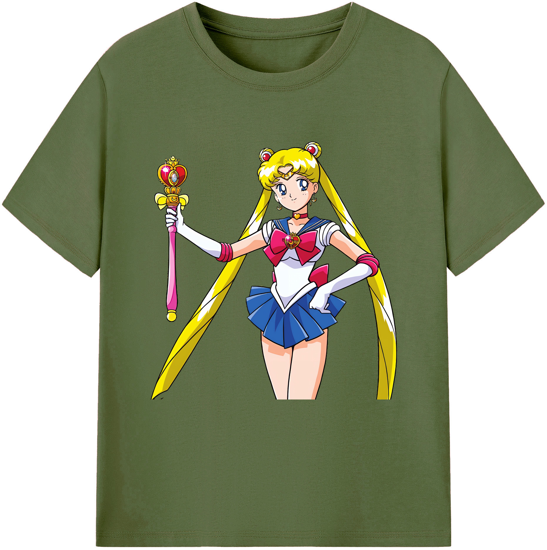 （画像用） 美少女戦士セーラームーン 月野 うさぎ つきの うさぎ Sailor Moon Tsukino Usagi 綿100％半袖Tシャツ（フロントプリント）